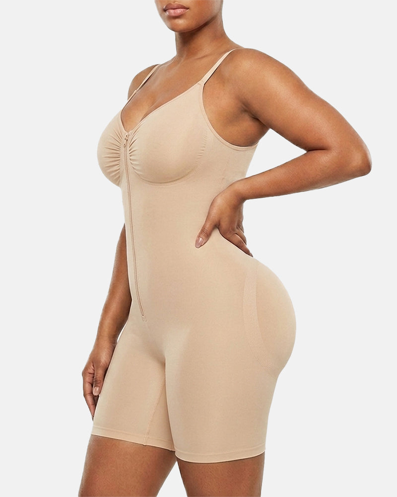 Ultra-Stretch Zip-Up Bodysuit — Sculpting Support & All-Day Comfort