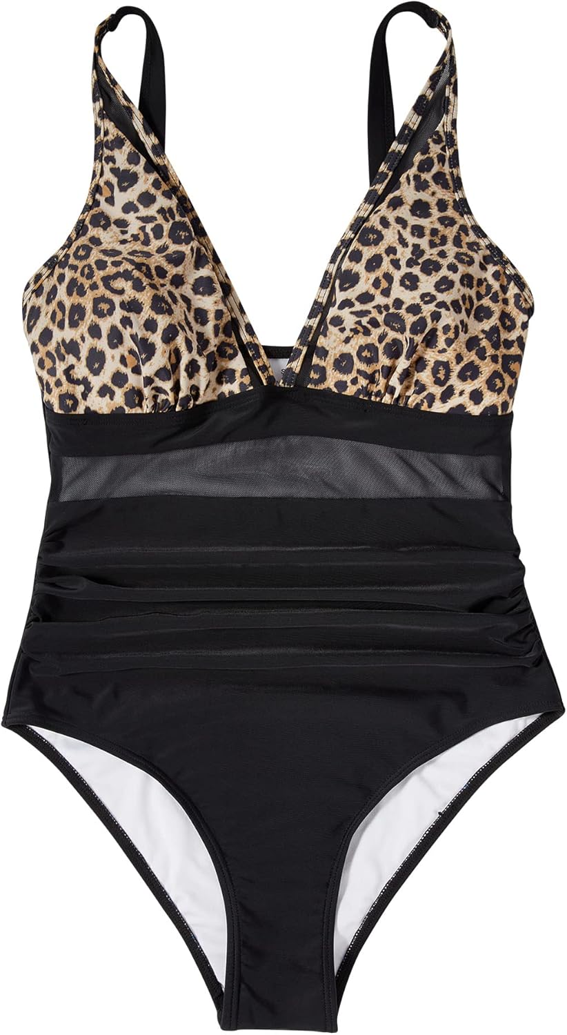 Maclair & Co. - Women Sexy Mesh Tummy Control Swimsuit Push Up High Waisted Bathing Suit