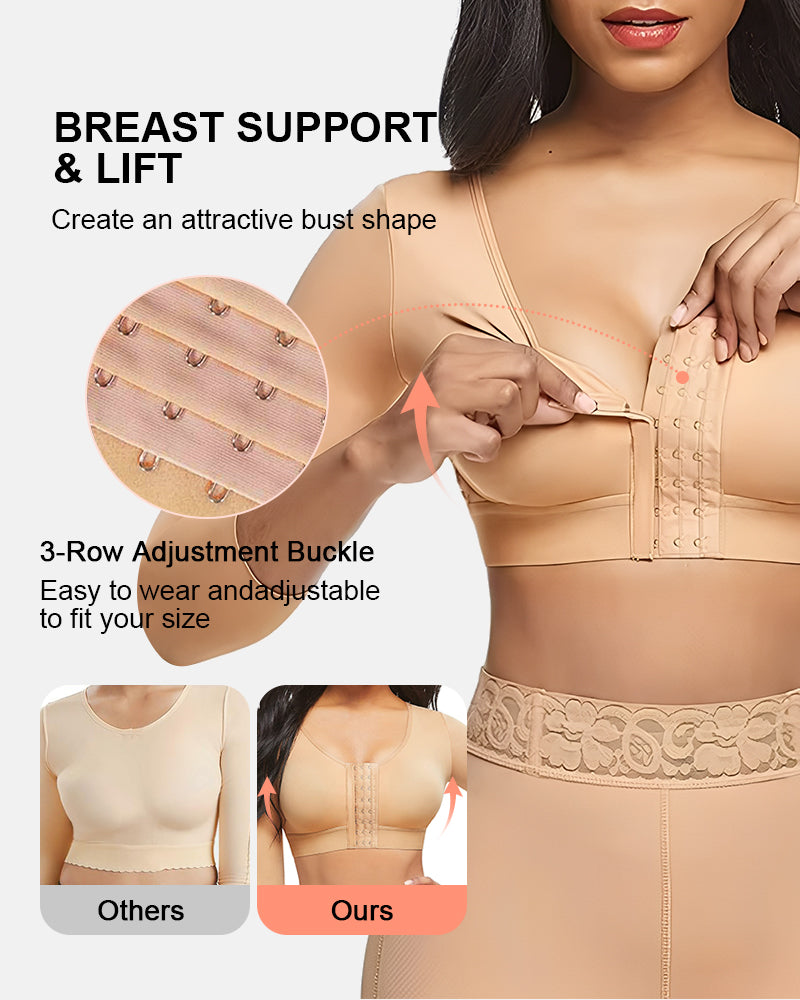 Slimming Arm Compression Top with Chest Support and Back Posture Correction