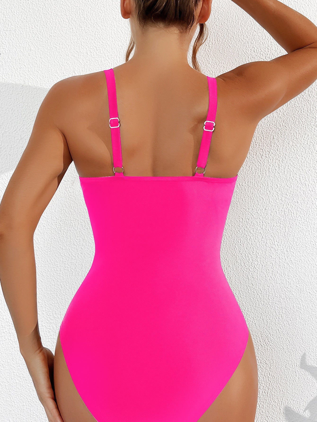 Maclair & Co. - Women Plus Size One Piece Swimsuit V Neck Mesh Sheer Tummy Control Bathing Suit