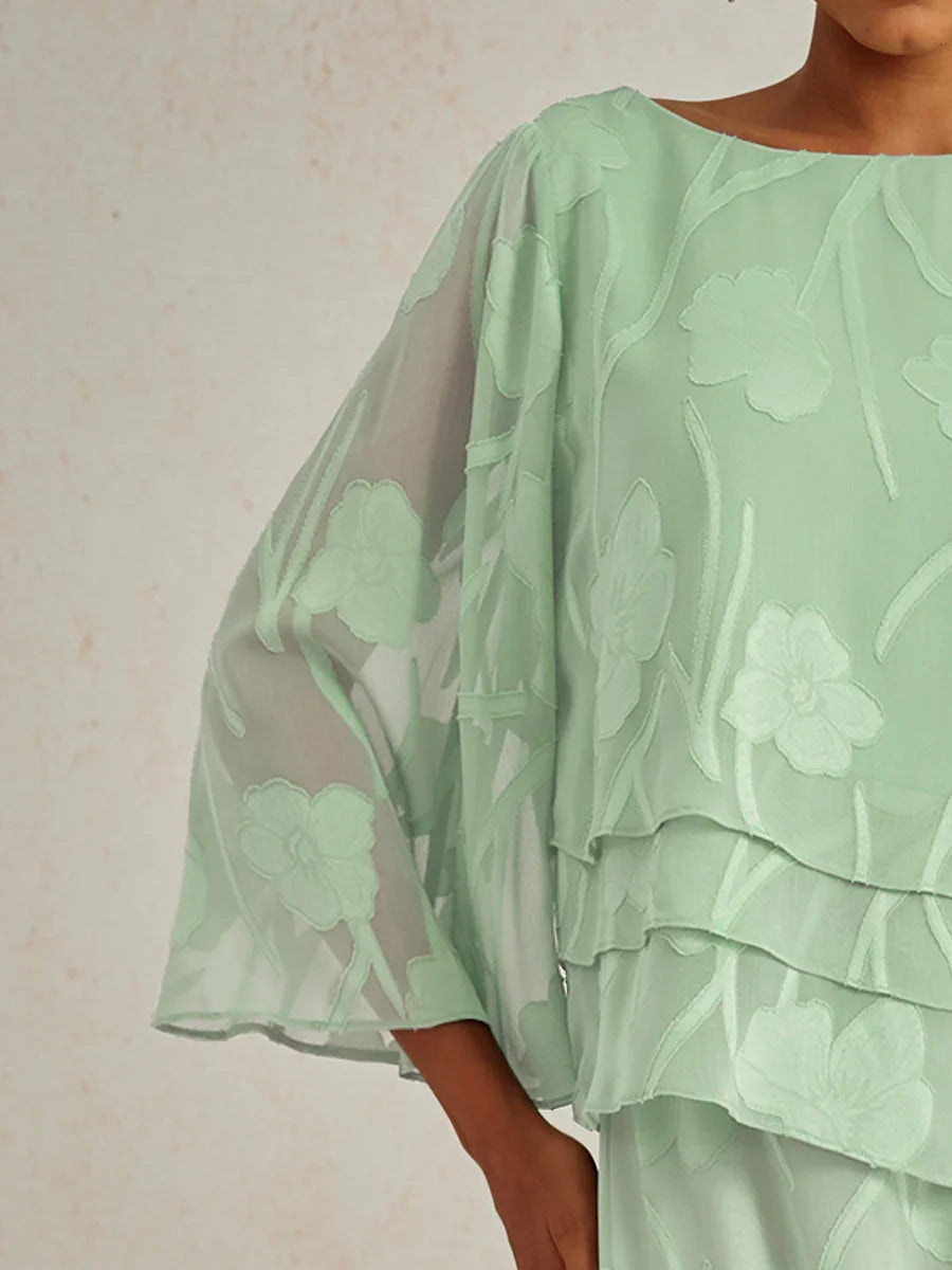 Chiffon Bloemenlaagjes Blouse