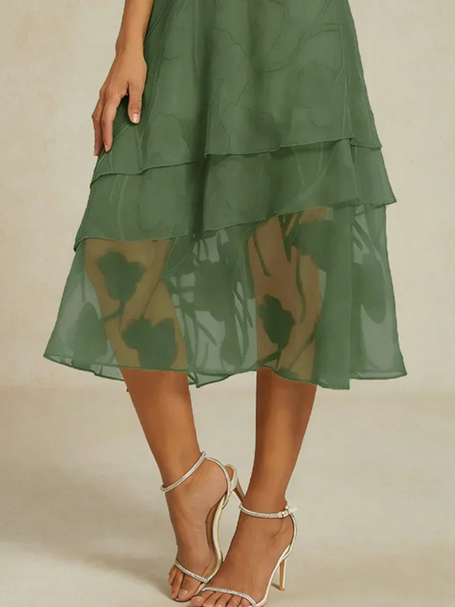 Chiffon Midirok met Bloemen