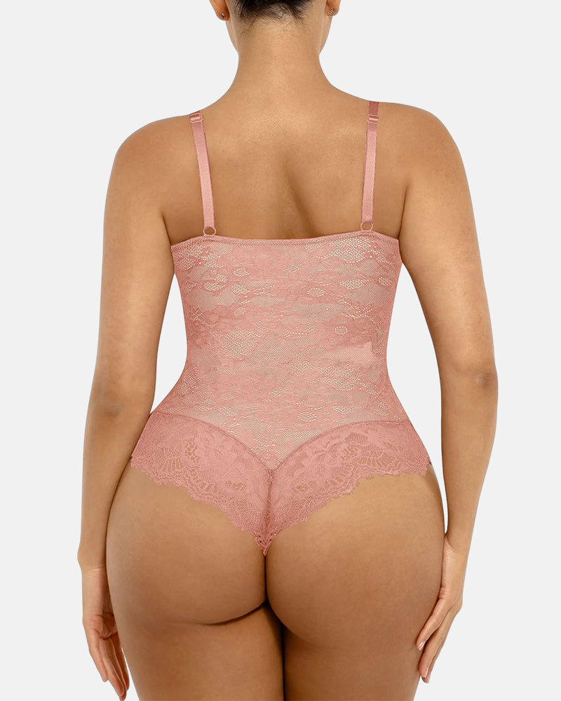 Lace Shapewear Thong Tummy Control Bodysuit