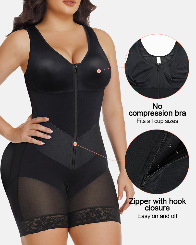 Tummy Control Fajas Shapewear with V-shape Sculpting Elastic Band