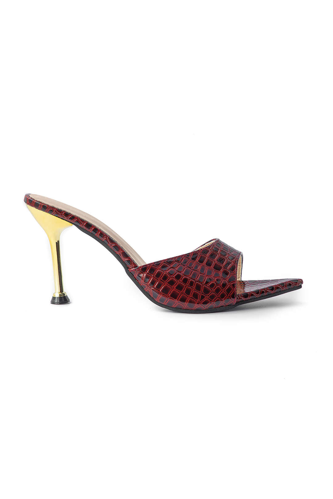 Open Pointed Toe Ankle-strapless High Heels