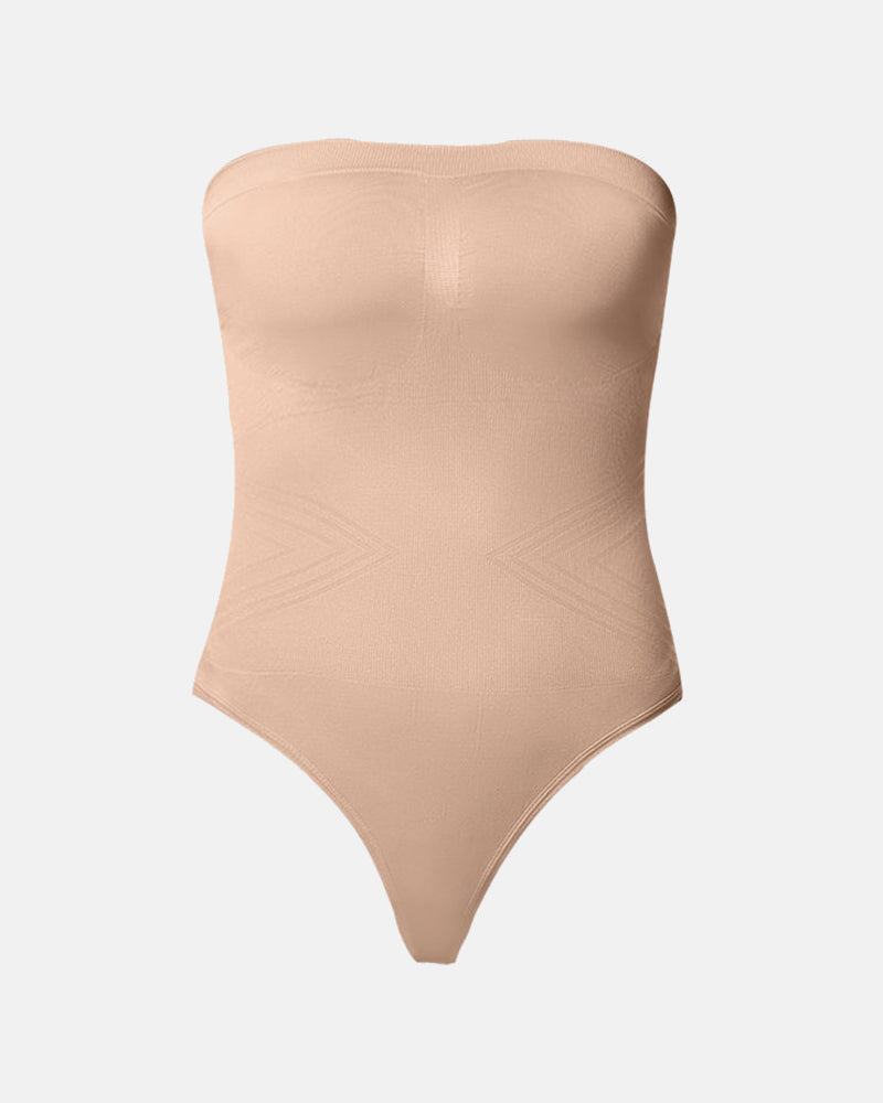 Seamless Bandeau Shaping Bodysuit with Removable Straps