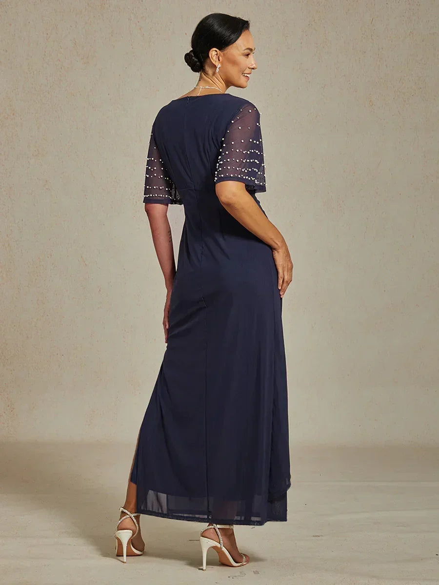 Elegante Galajurk met Versierde Fladdermouwen
