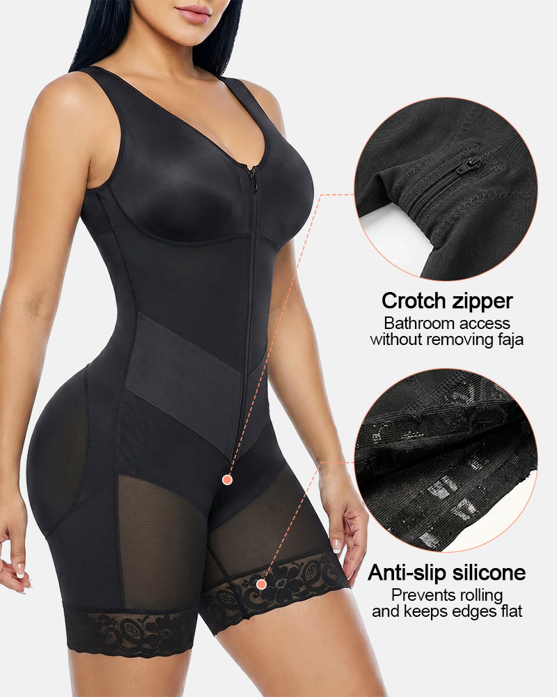 Tummy Control Fajas Shapewear with V-shape Sculpting Elastic Band