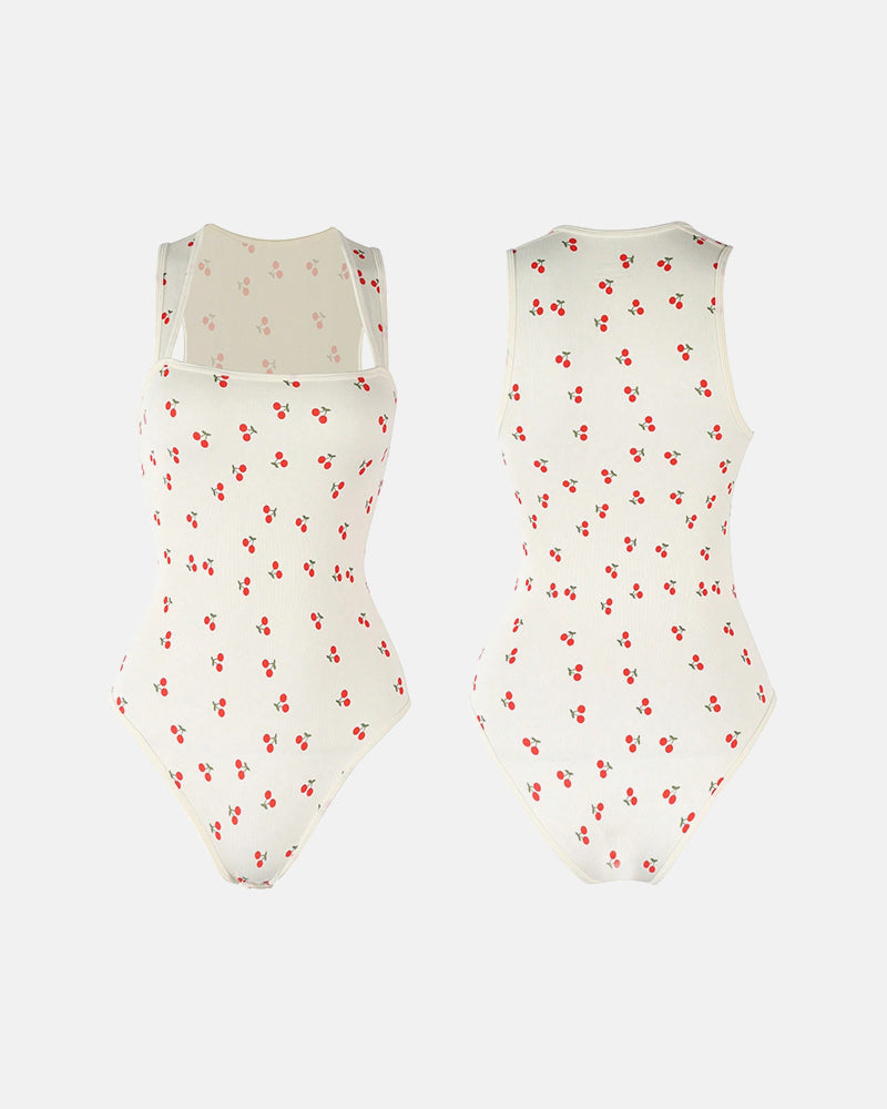 Square Neck Sleeveless Bodysuits