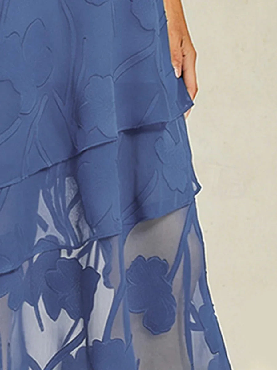 Gebloemde Chiffon Midi-Rok