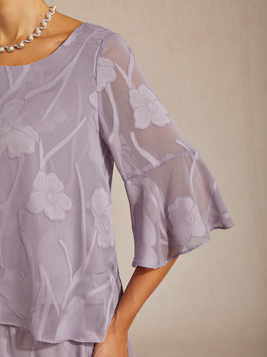 Elegante Chiffonblouse met Asymmetrische Zoom