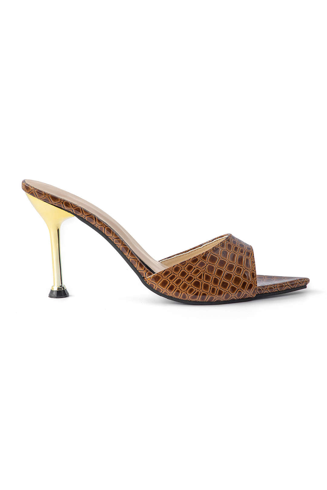Open Pointed Toe Ankle-strapless High Heels