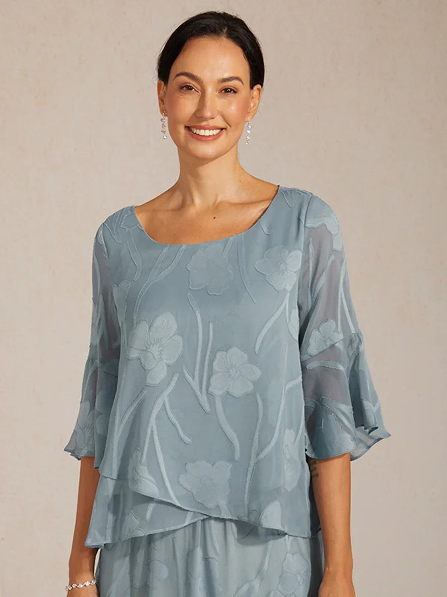 Elegante Chiffonblouse met Asymmetrische Zoom