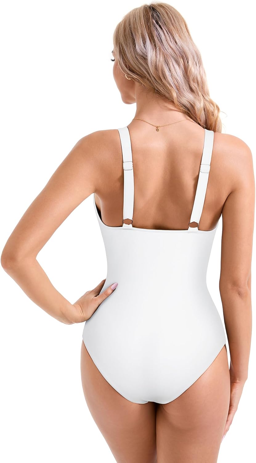 Maclair & Co. - Women Sexy Mesh Tummy Control Swimsuit Push Up High Waisted Bathing Suit