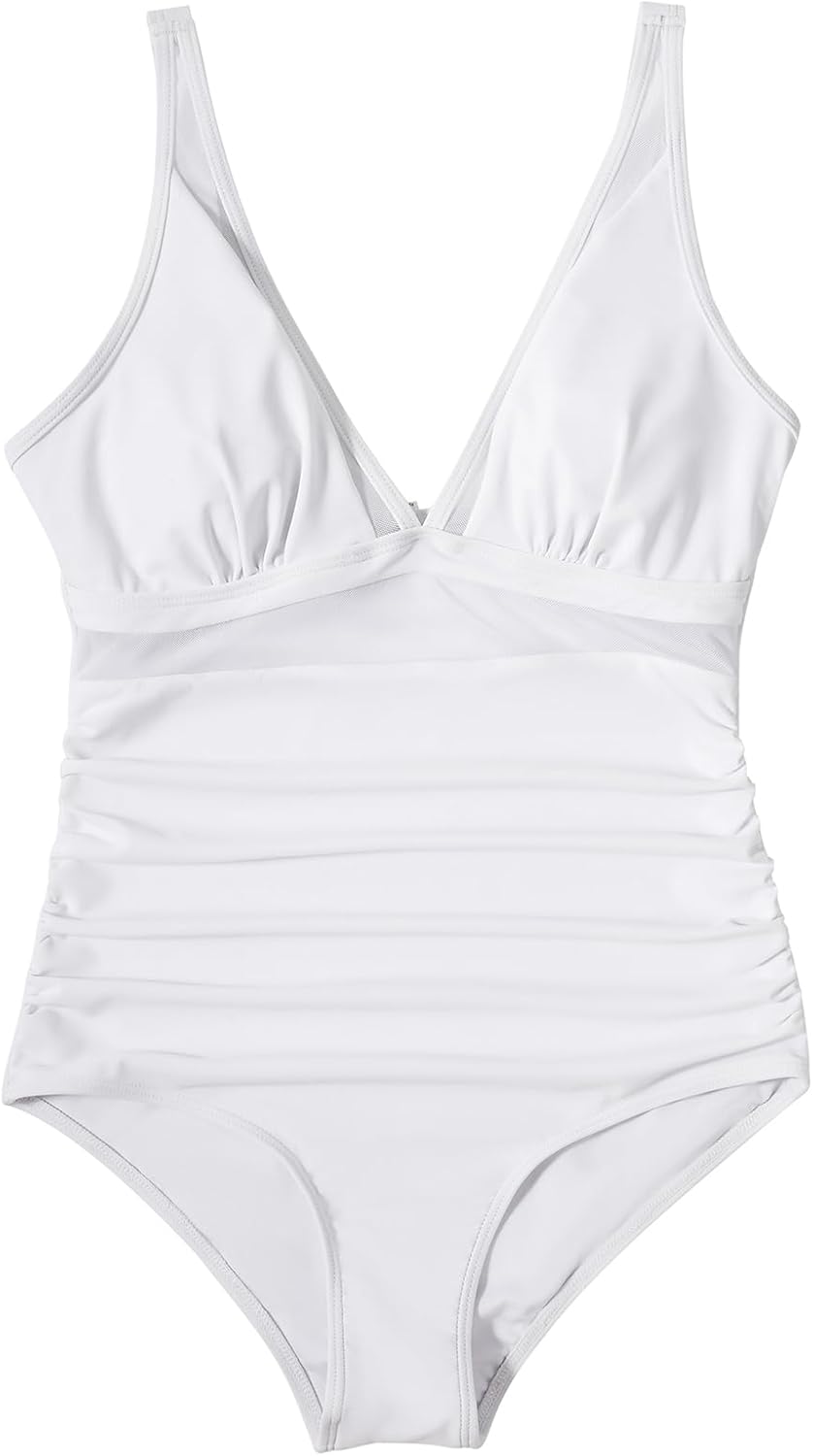 Maclair & Co. - Women Sexy Mesh Tummy Control Swimsuit Push Up High Waisted Bathing Suit