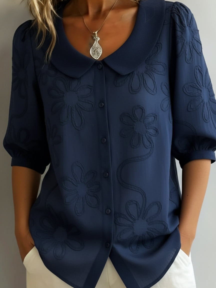 Aurélie™ | Lightweight Floral Blouse – Natural Elegance