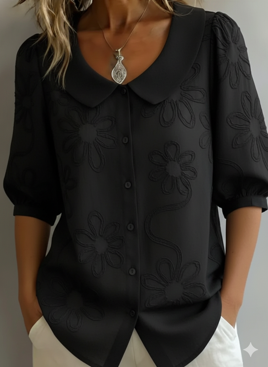 Aurélie™ | Lightweight Floral Blouse – Natural Elegance
