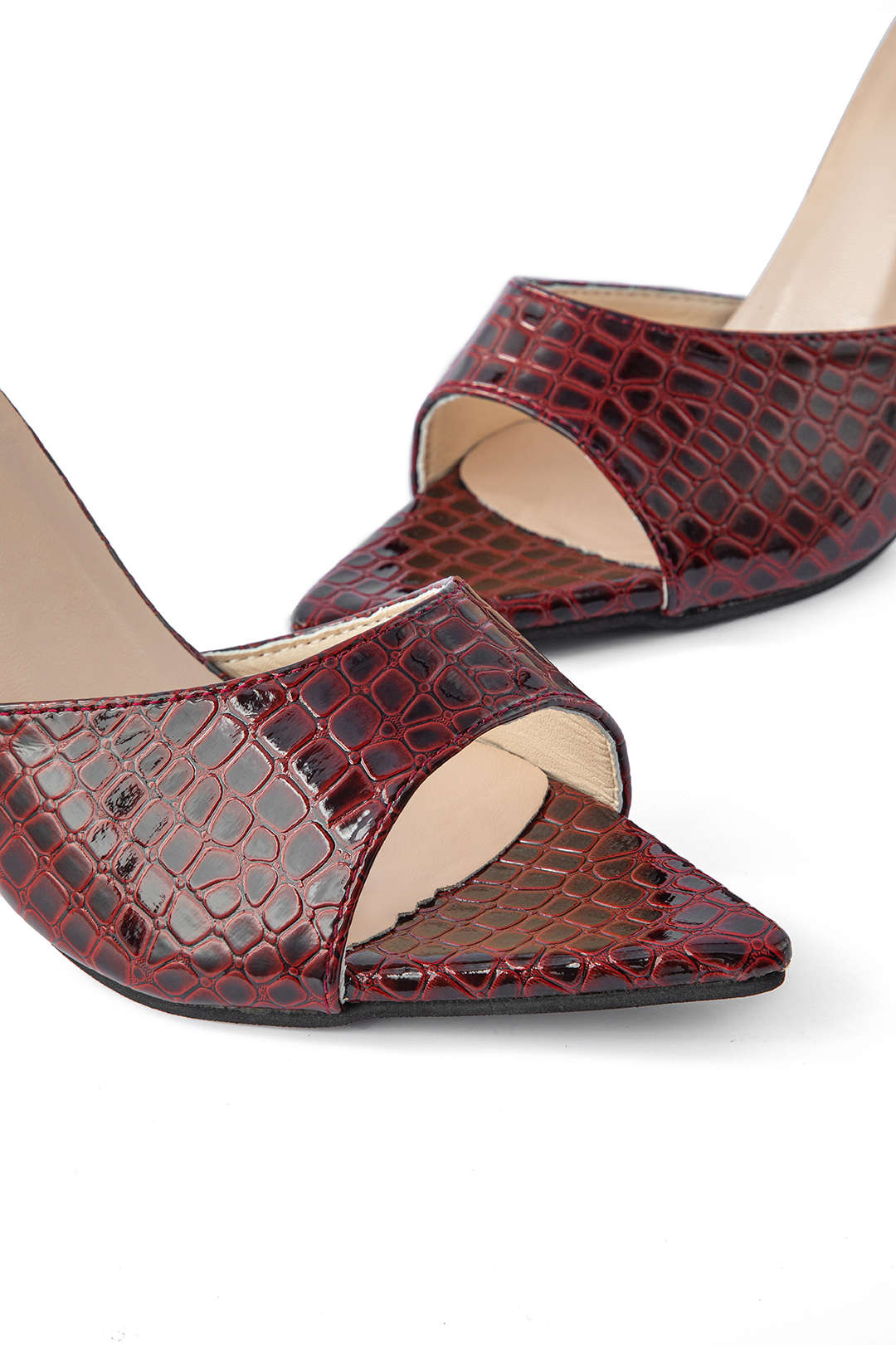 Open Pointed Toe Ankle-strapless High Heels