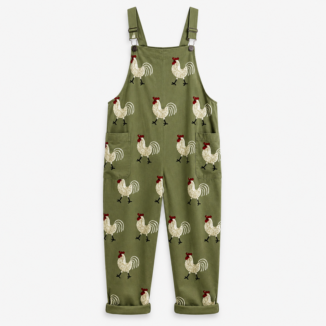 Comfortable Printed Overalls