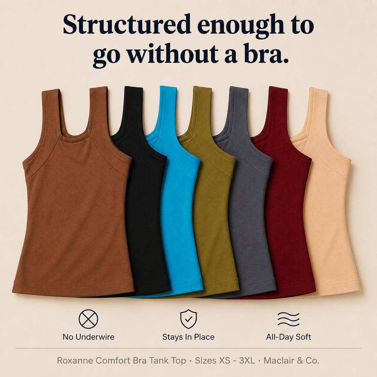 Roxanne | Built In Comfort Bra Tanktop