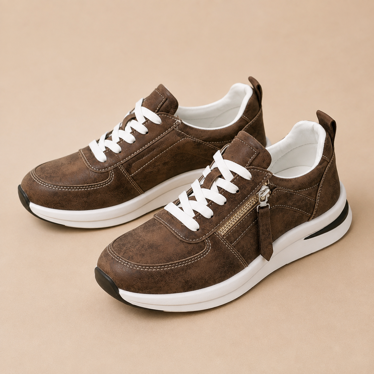 Adele - Zip-Up Orthopedic Sneakers