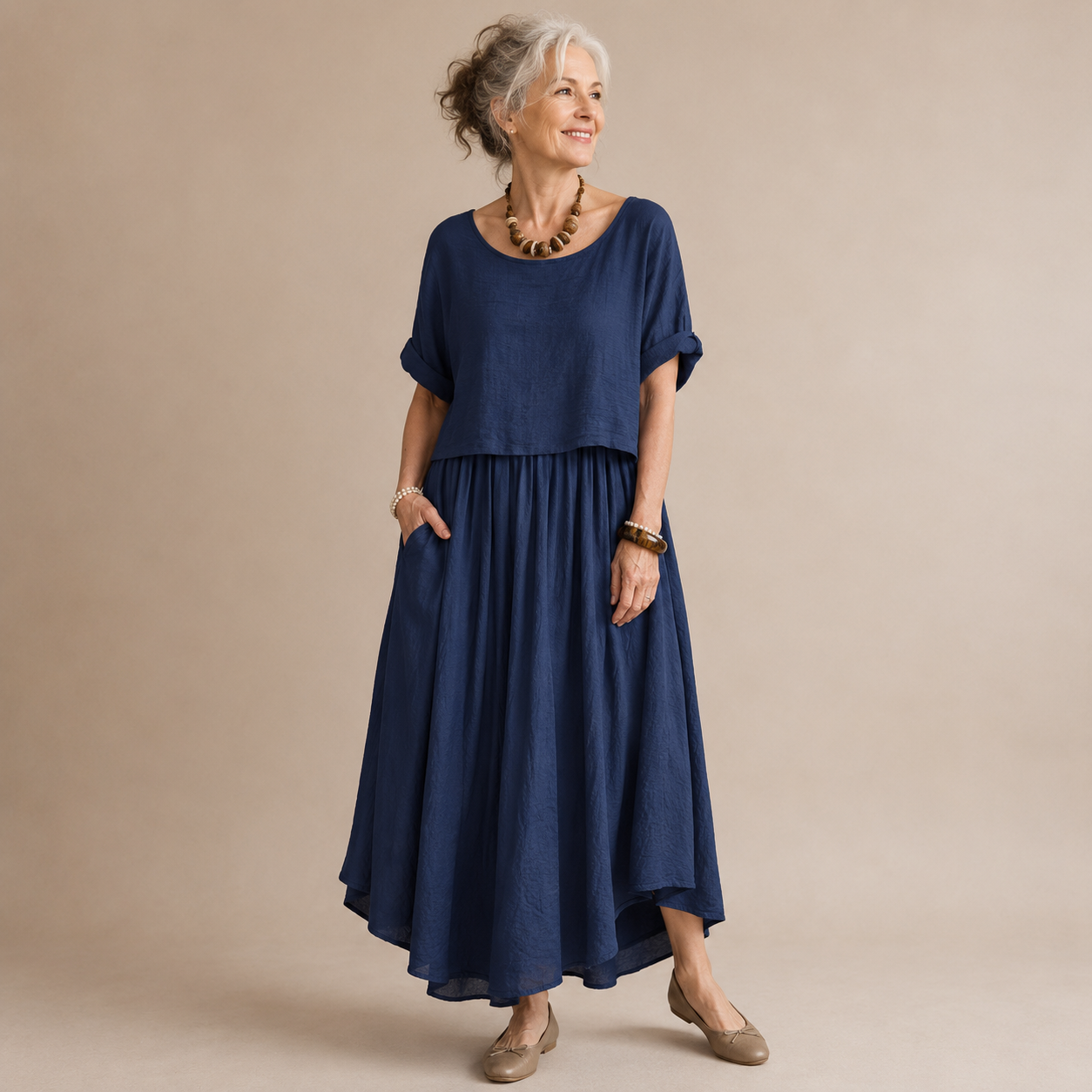 Morocco™ Cotton Linen Set with Layered Style / Two Pieces, Charm that Transcends Borders!