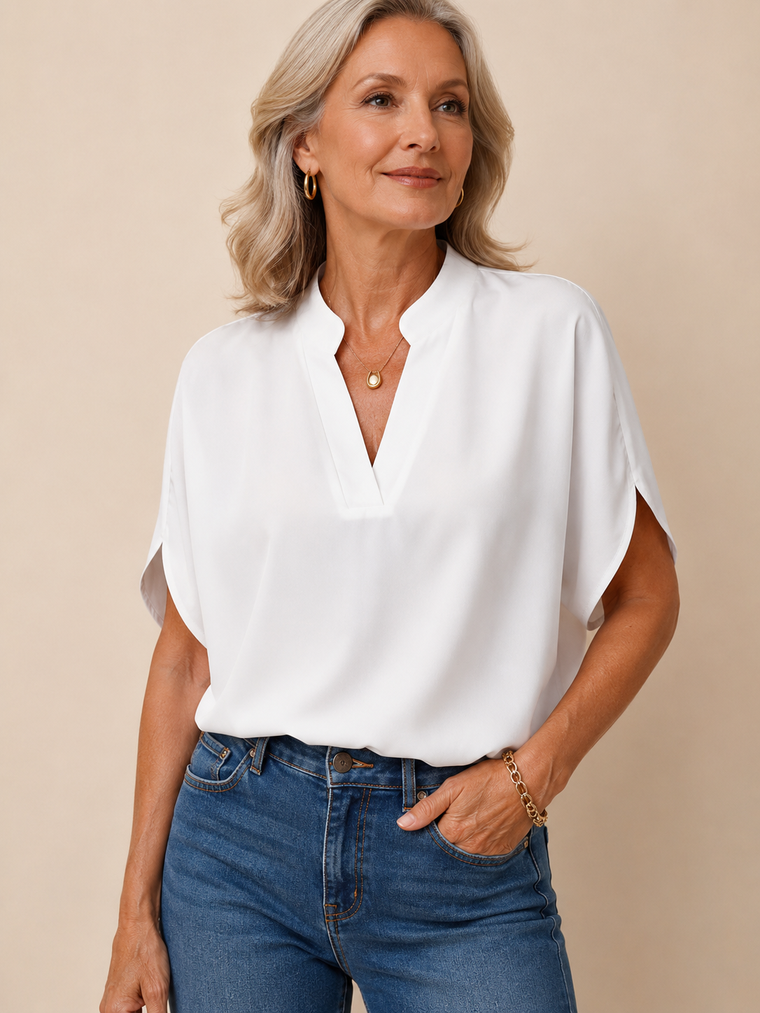 Beatrix™ | Chemise élégante et douce à col en V