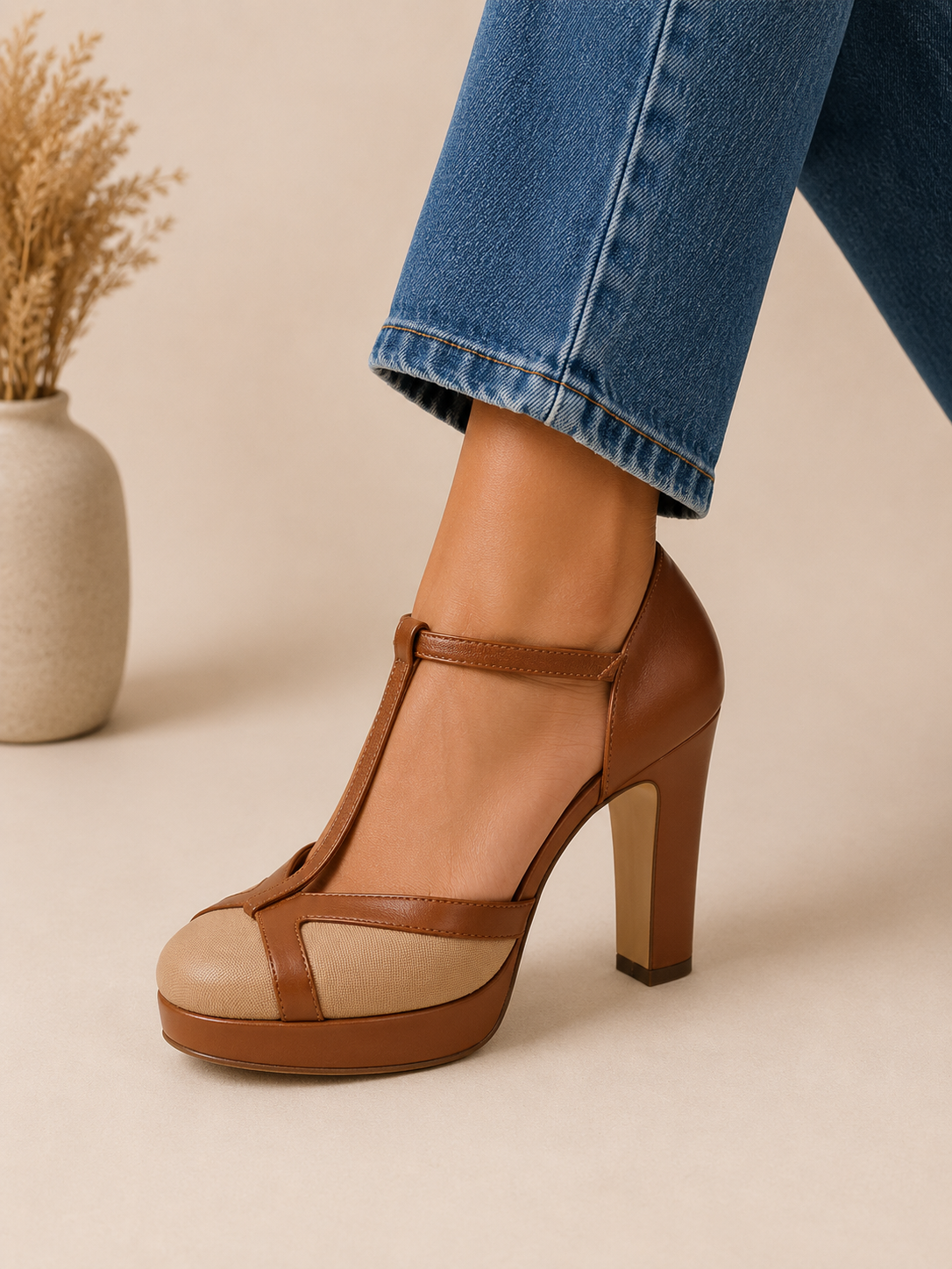 Mailene - Talons Élégants Rétro Ergonomiques