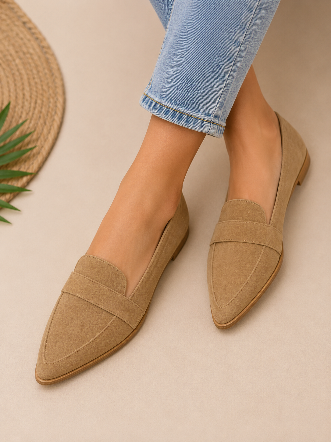 Loren - Mocassins souples en suède orthopédiques