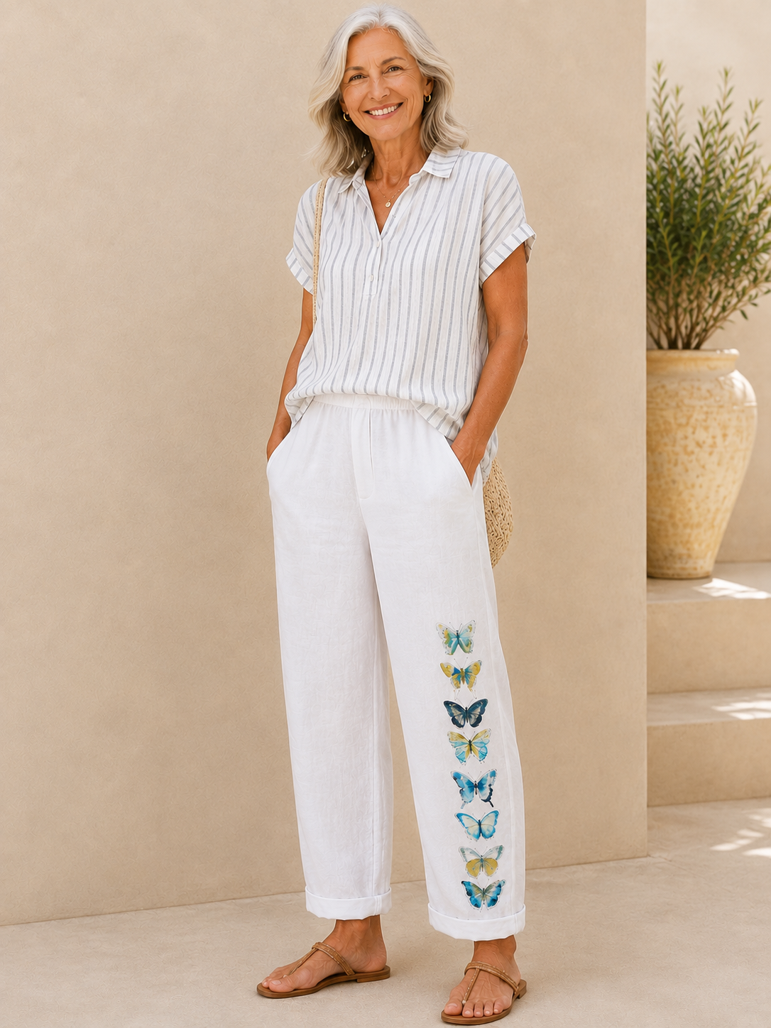 Casual Loose Butterfly Casual Pants