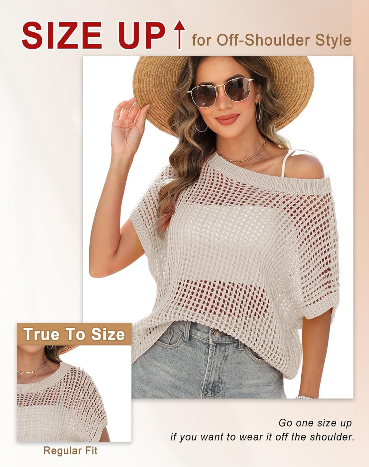Short Sleeve Casual Crochet Knit Tops – Lightweight Summer Knit Crop Top