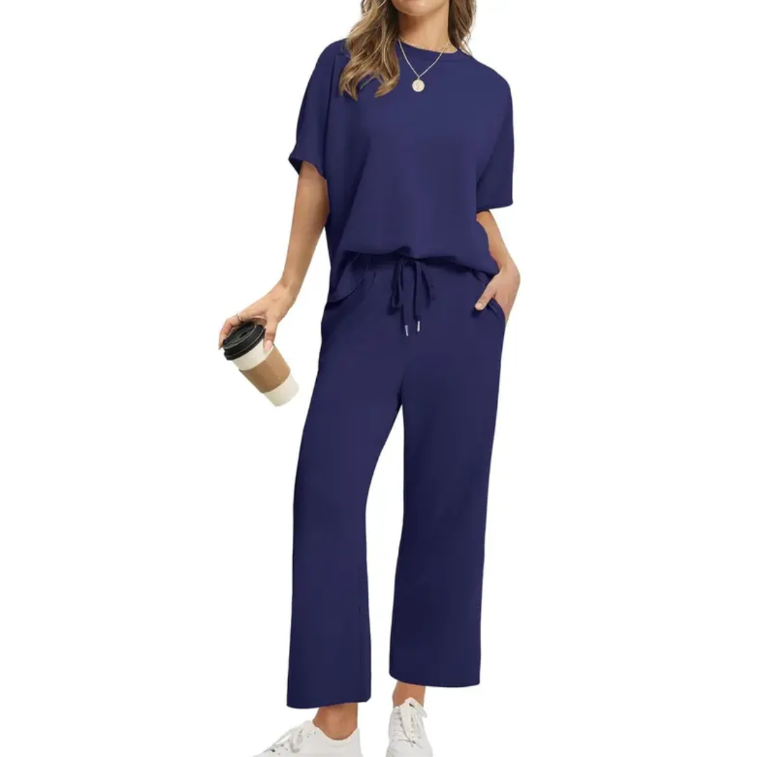 TATUM™ – Relaxed Wide Leg Lounge Two Piece Set