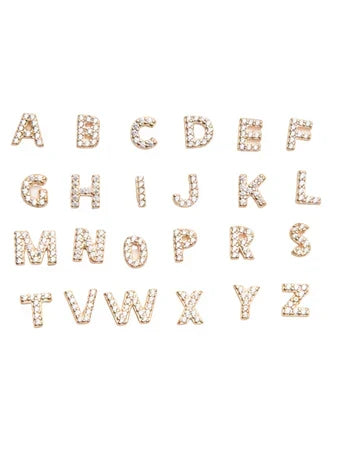 Mikhaela | Letter Earrings 18k Gold