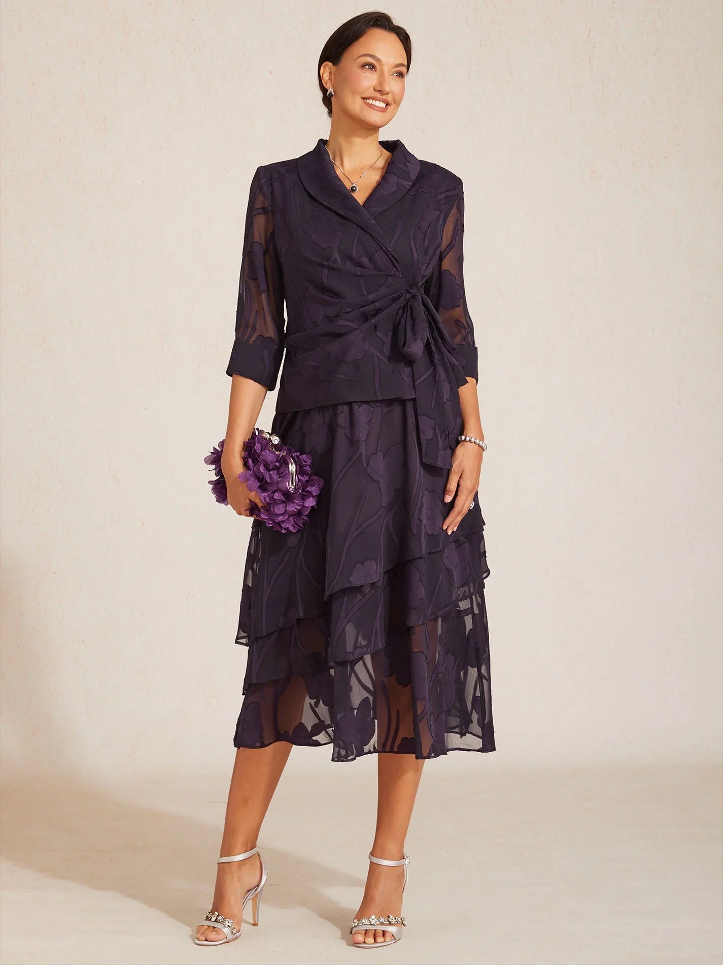 Elegant Floral Chiffon Blouse