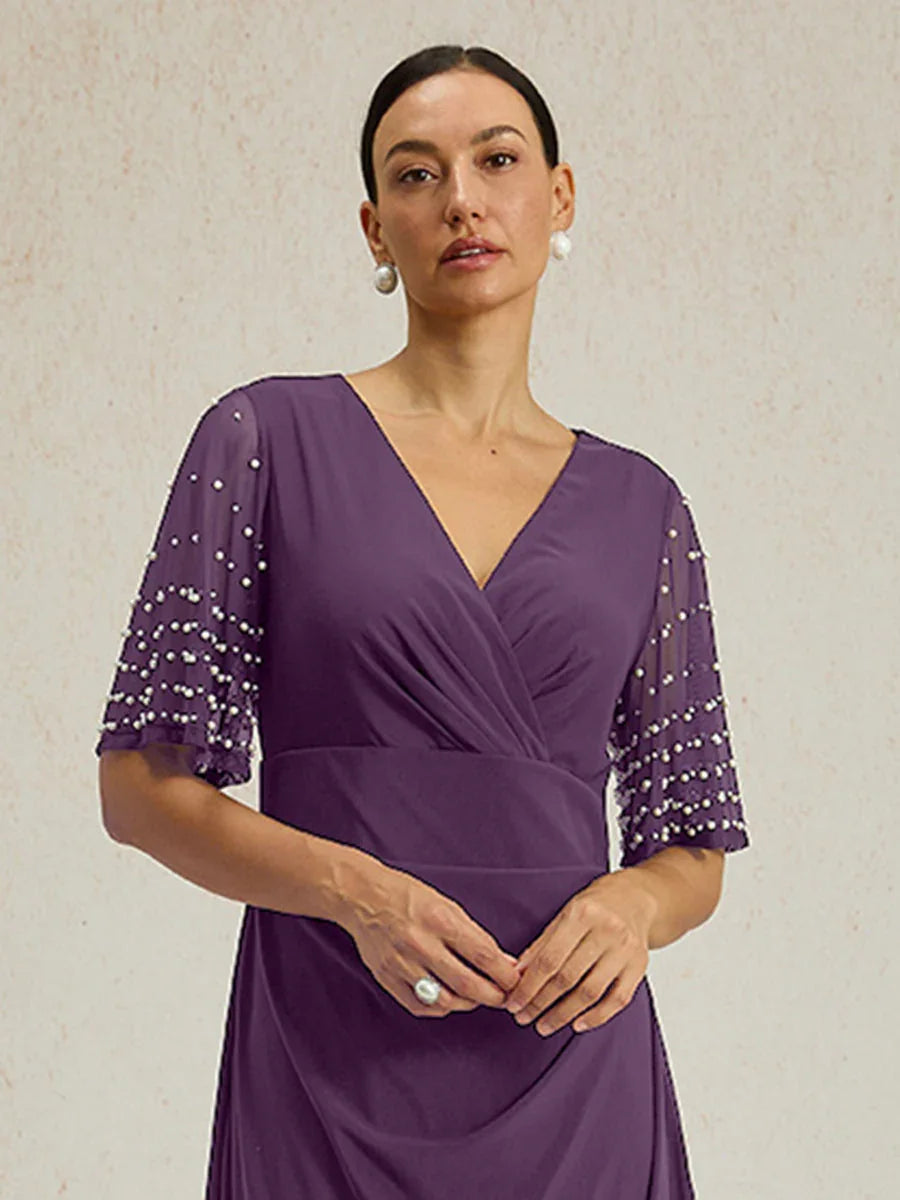 Elegante Galajurk Met Versierde Fladdermouwen