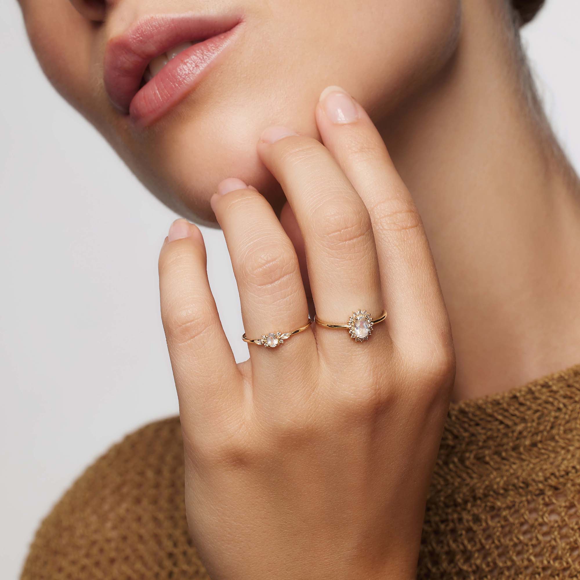 Lioravelle | Violet Diamond Ring 18k Gold