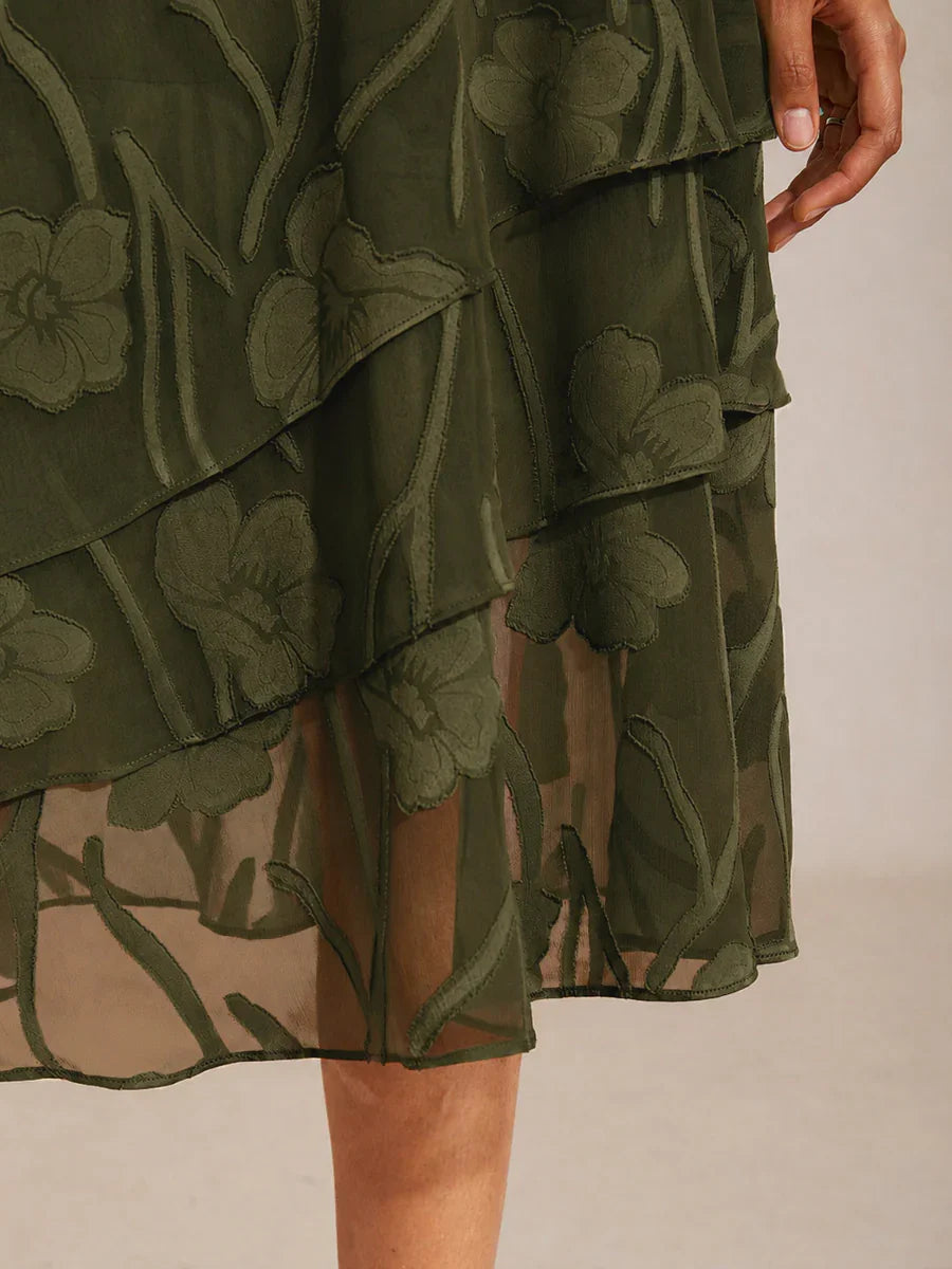Chiffon Midirok met Bloemen