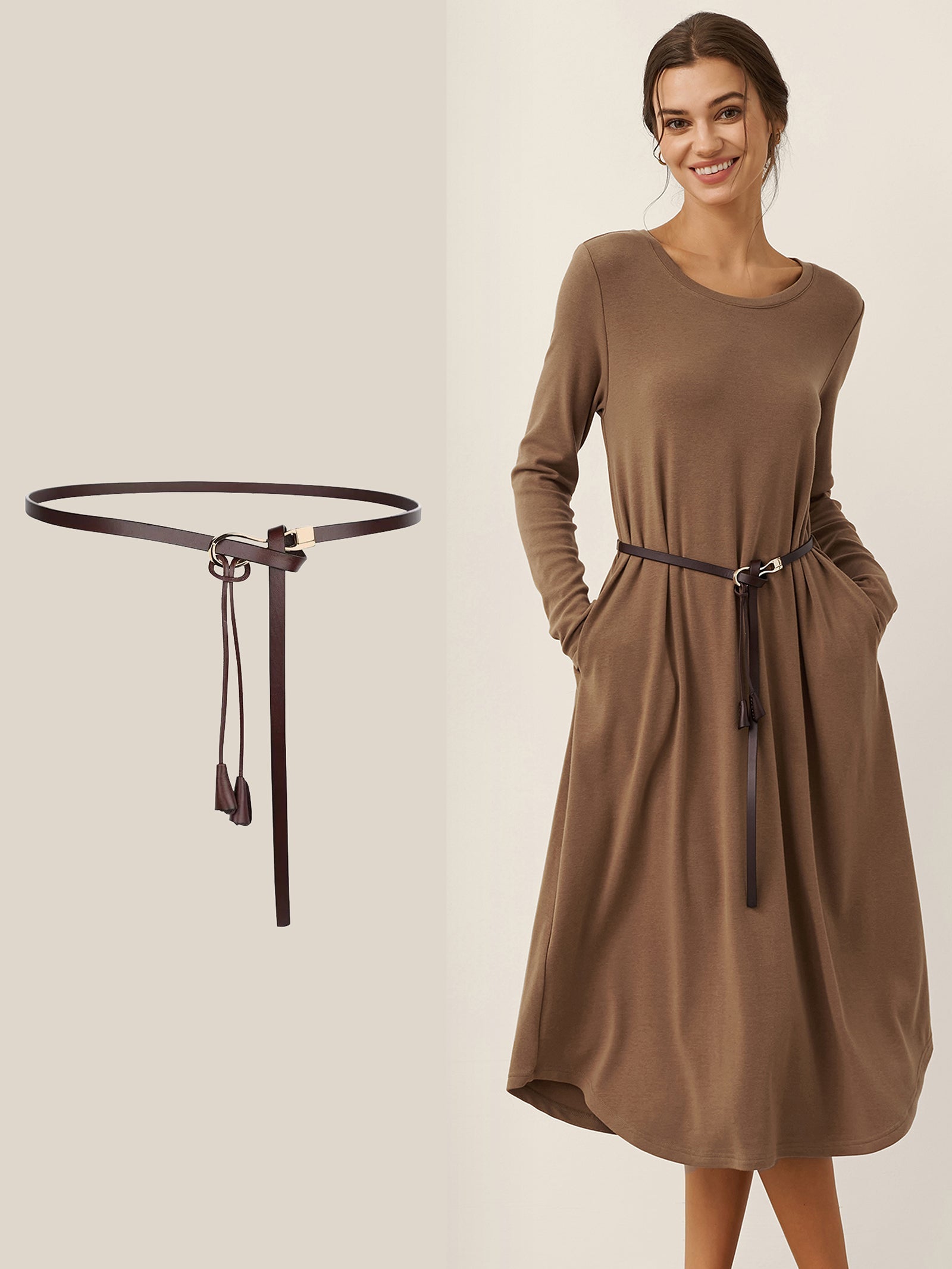 Lenzing Tencel Modal® A-Line Curved Hem Stretch Maxi Dress KAYLA