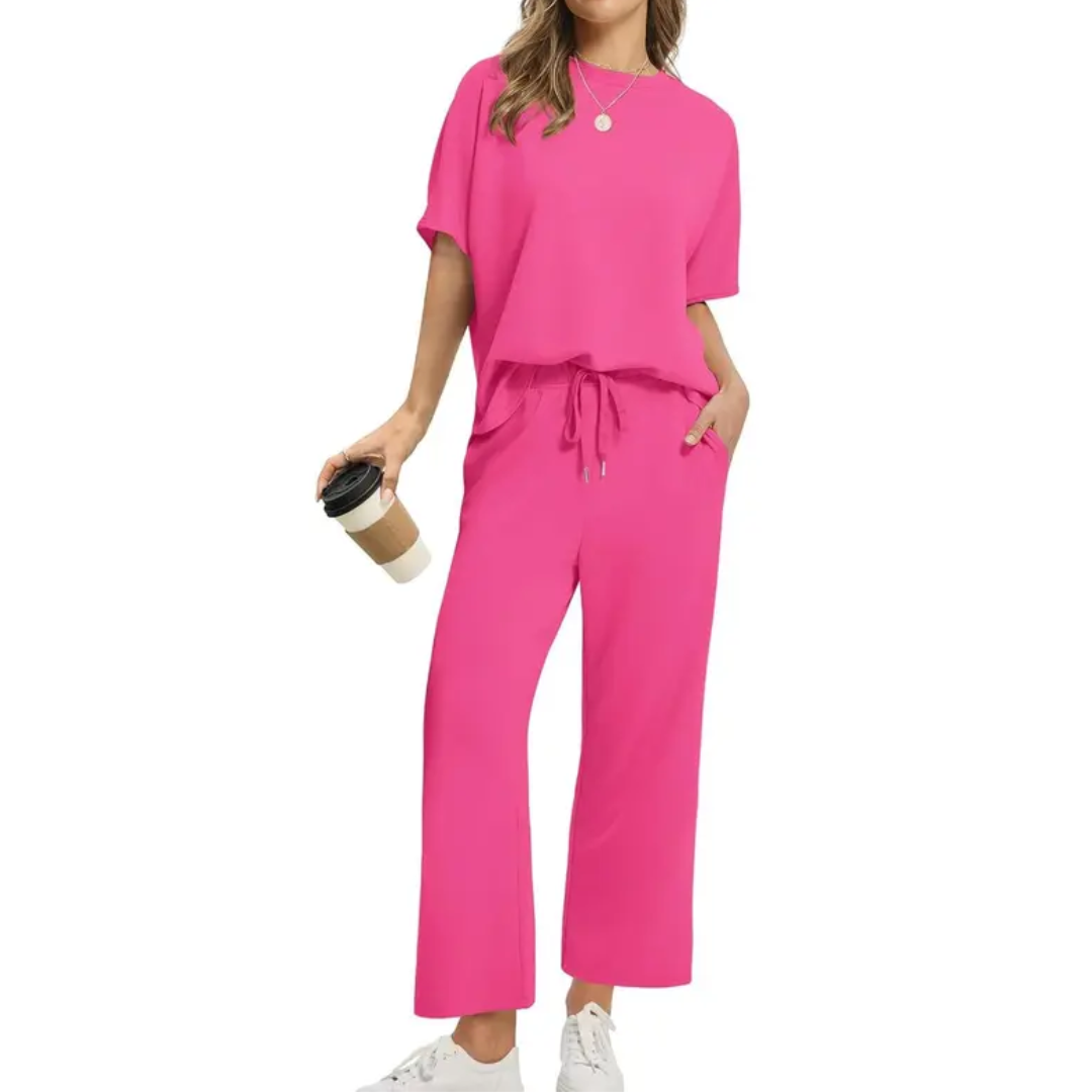 TATUM™ – Relaxed Wide Leg Lounge Two Piece Set