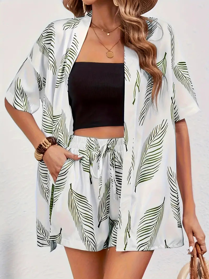 FANNIE™ – Simple Summer Floral Top and Shorts Set