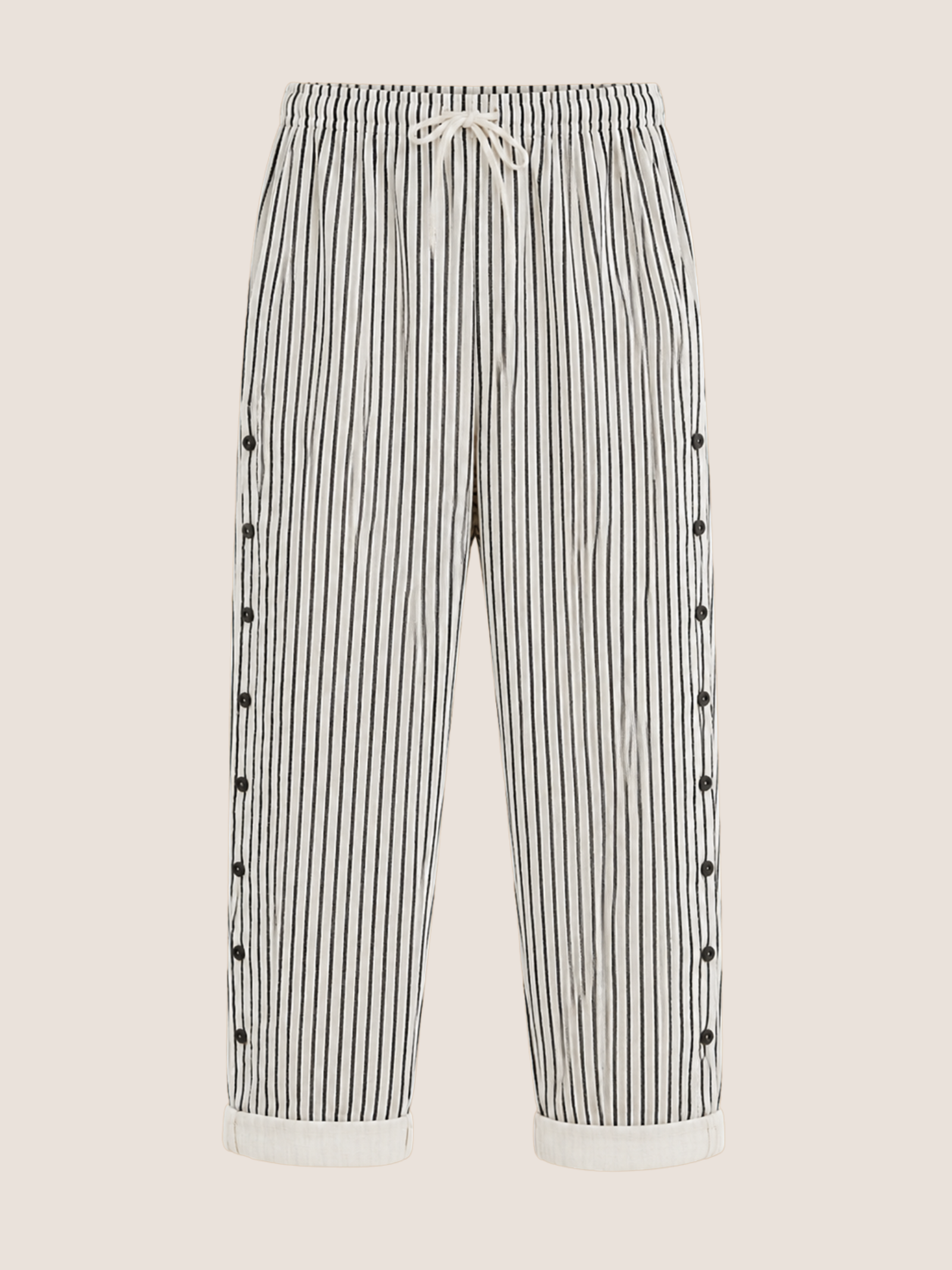 Caitlin | Stylish Striped Button Pants