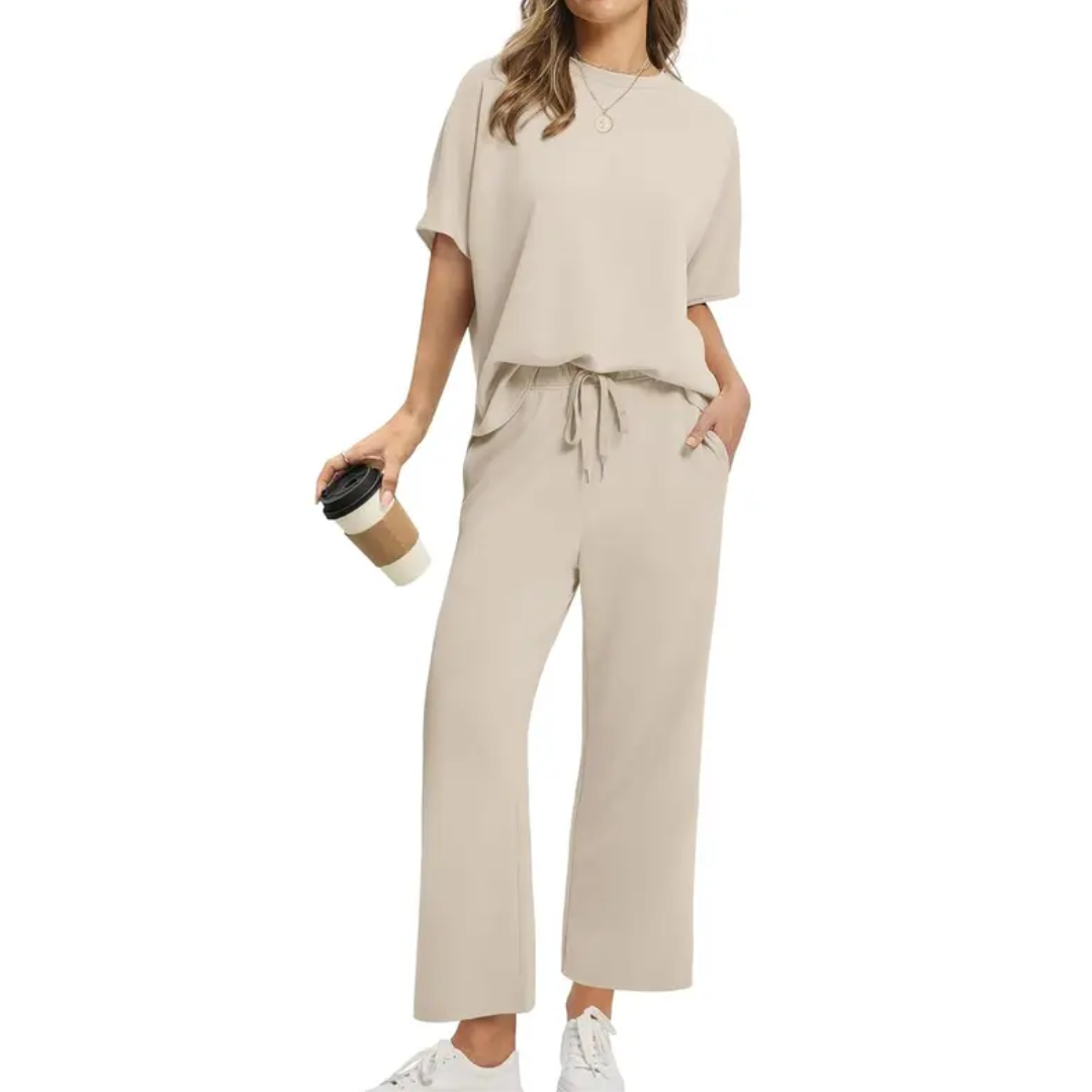 TATUM™ – Relaxed Wide Leg Lounge Two Piece Set