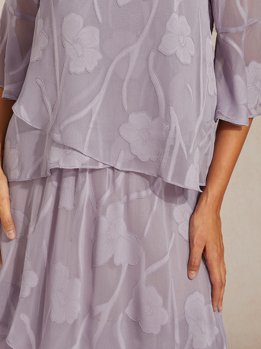 Elegante Chiffonblouse met Asymmetrische Zoom
