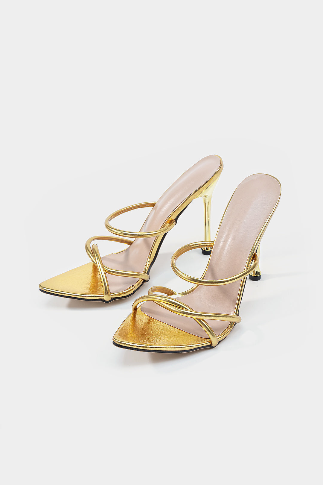 Crossed Pointed Toe High Heels