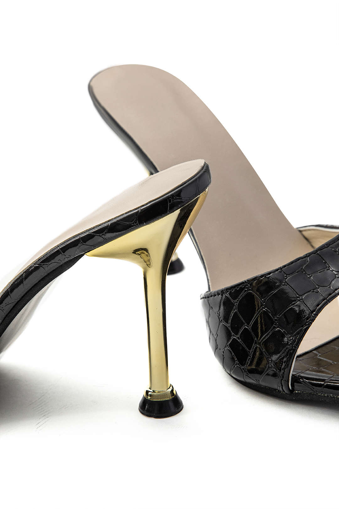 Open Pointed Toe Ankle-strapless High Heels