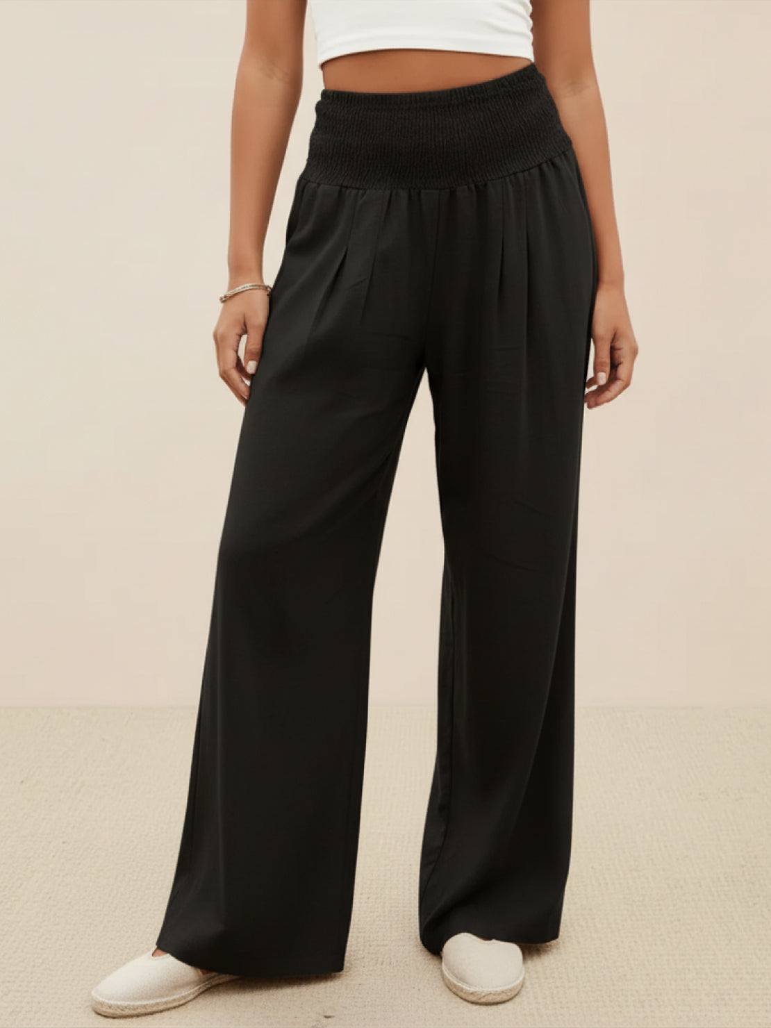 Elizabeth™ |  High-Waist Cotton Linen Palazzo Pants