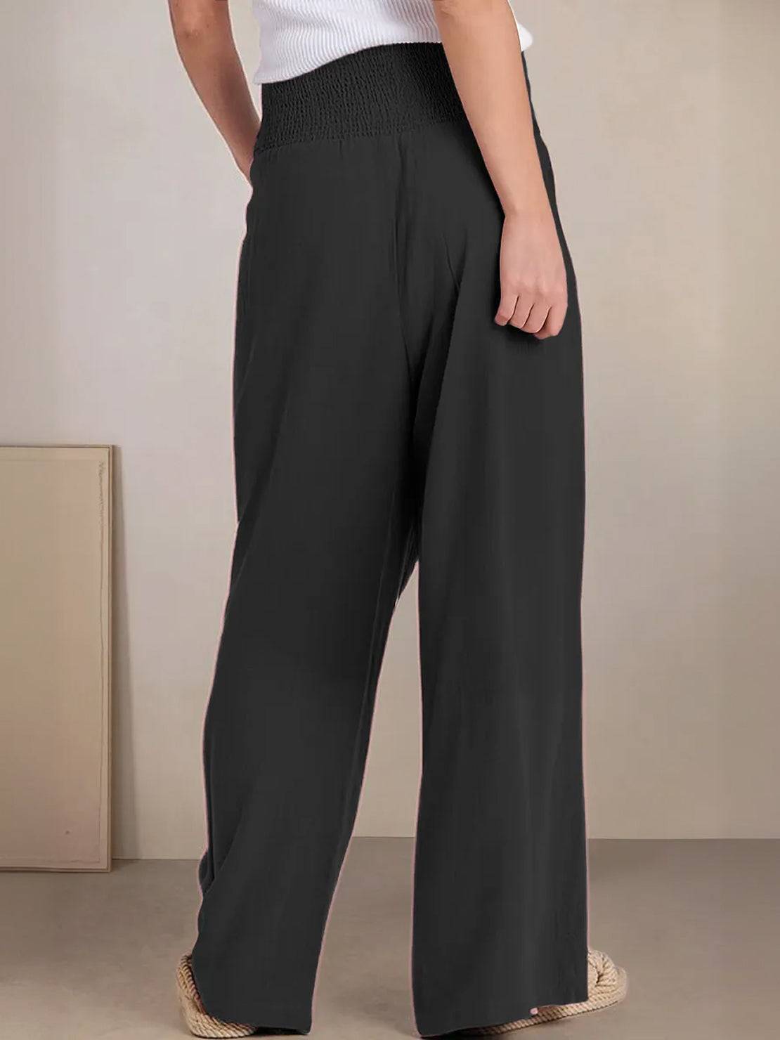 Elizabeth™ |  High-Waist Cotton Linen Palazzo Pants