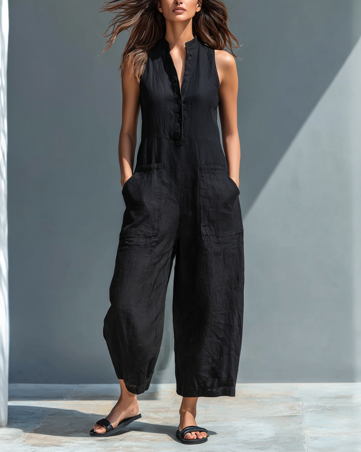 Sofia™ | One-Piece Linen Loose Jumpsuit