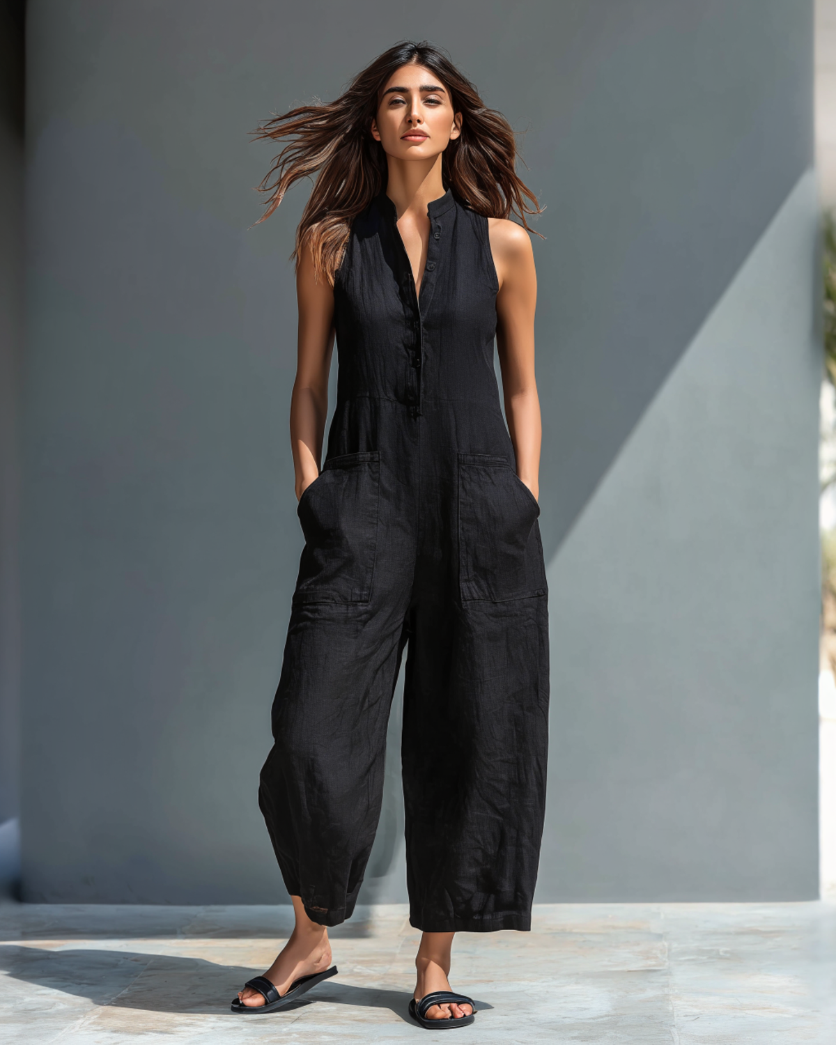 Sofia™ | One-Piece Linen Loose Jumpsuit