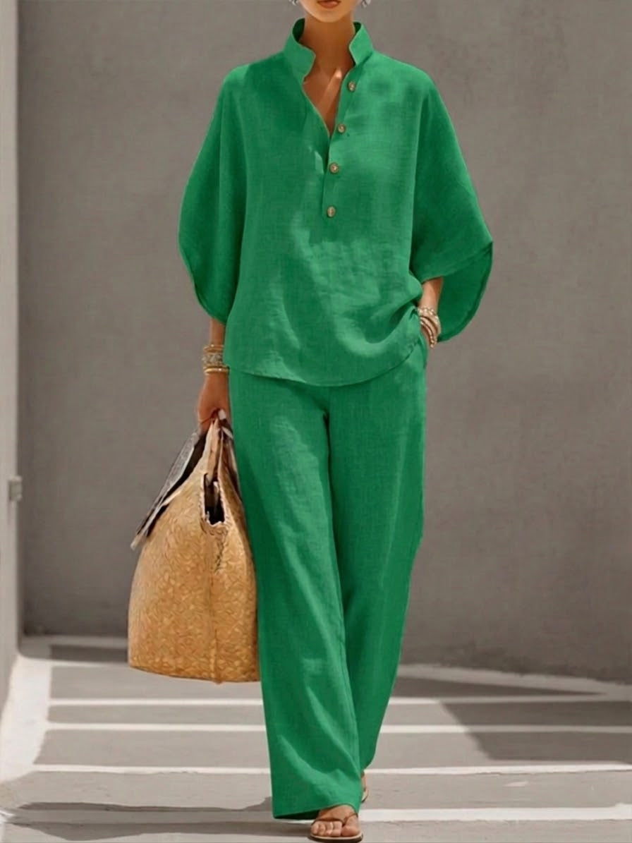 Camila™ | Casual Linen & Cotton Two-Piece Set